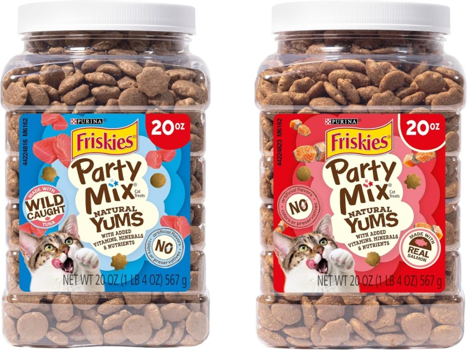 2 large containers of Friskies cat treats