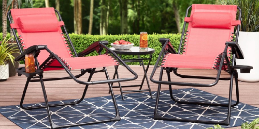 Mainstays Zero-Gravity Chairs 2-Pack Only $47.75 Shipped on Walmart.com (Regularly $79)