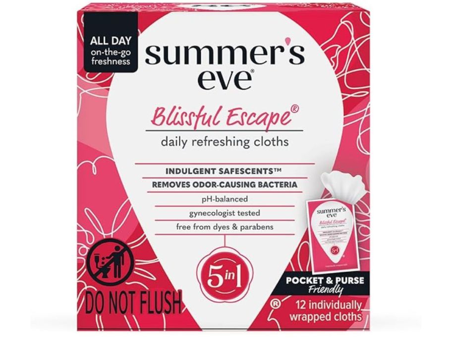 A box of Summer's Eve cleansing cloths