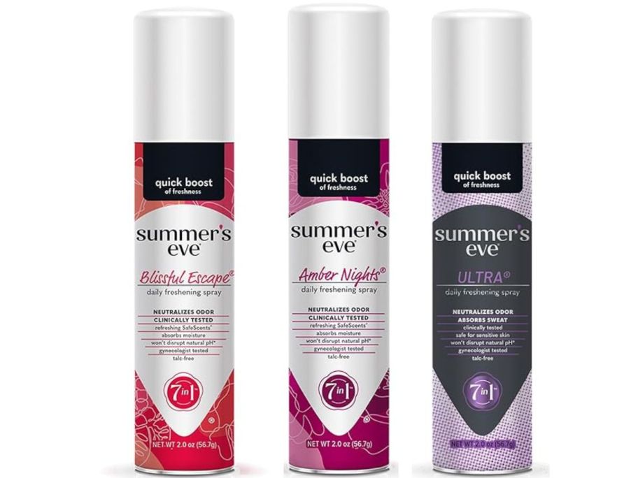 3 bottles of Summer's Eve Spray