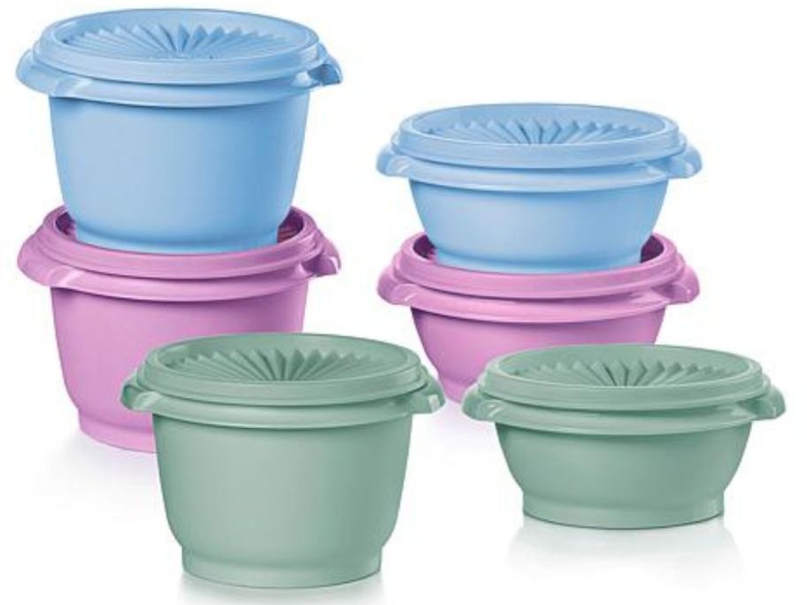 Tupperware 12-Piece Heritage Mini Storage Bowl Set stock image