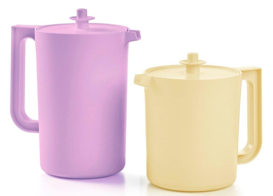 Tupperware Heritage 2-Piece Pitcher Set w/ Lids stock image