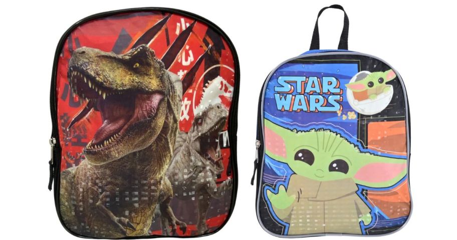 Walmart Character Backpacks Dino and Grogu