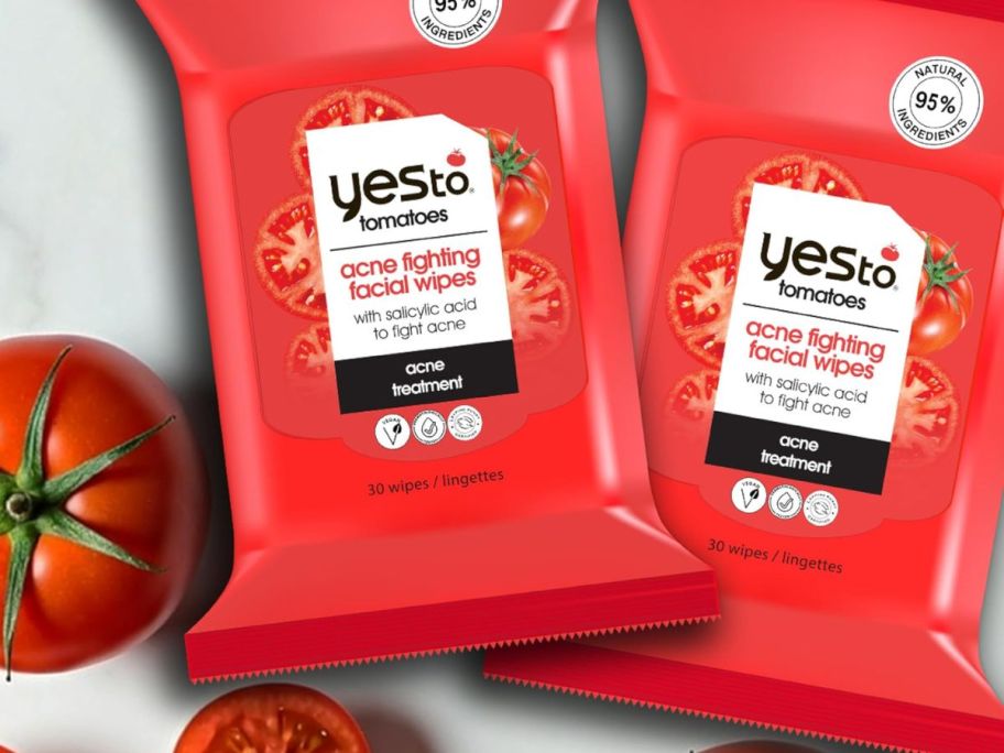 Two packs of acne wipes