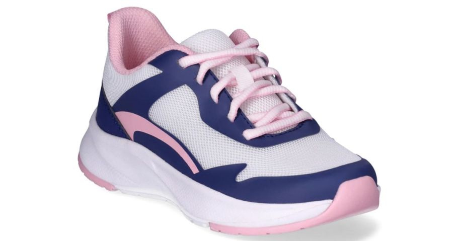 pink white and purple shoe