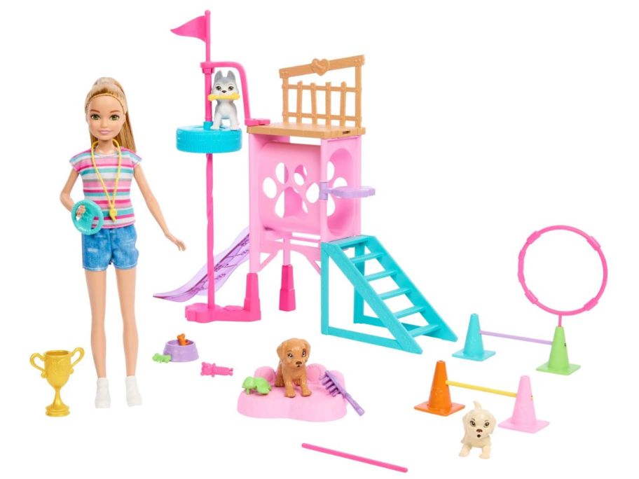 Barbie & Stacie To The Rescue Puppy Playground Playset w/ Doll stock image