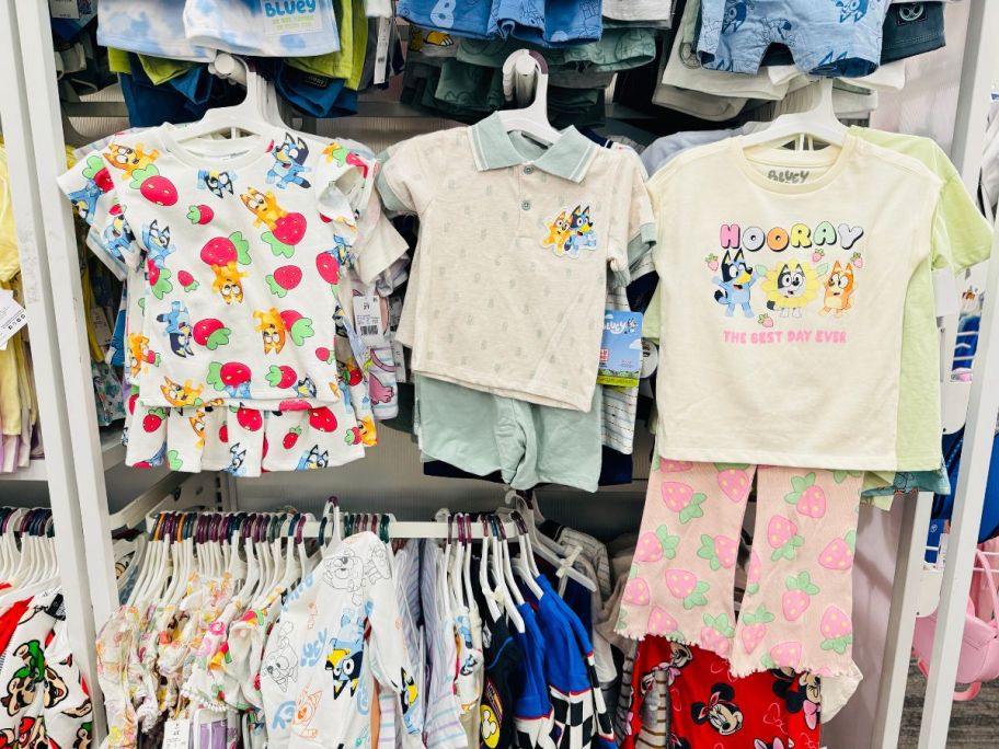 kids bluey clothing in store