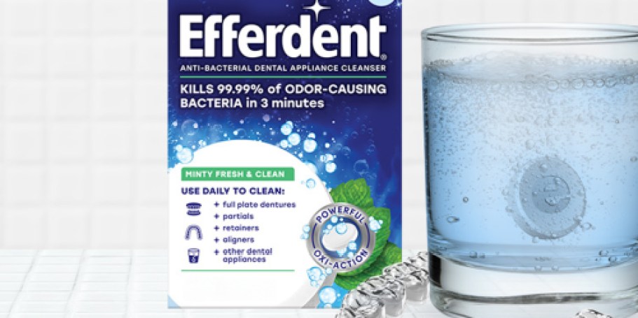 Efferdent Cleaning Tablets 44-Count Only $1 Shipped on Amazon | Great for Cleaning Water Bottles!