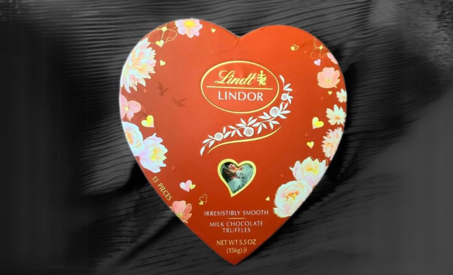 heart shaped lindt truffles box