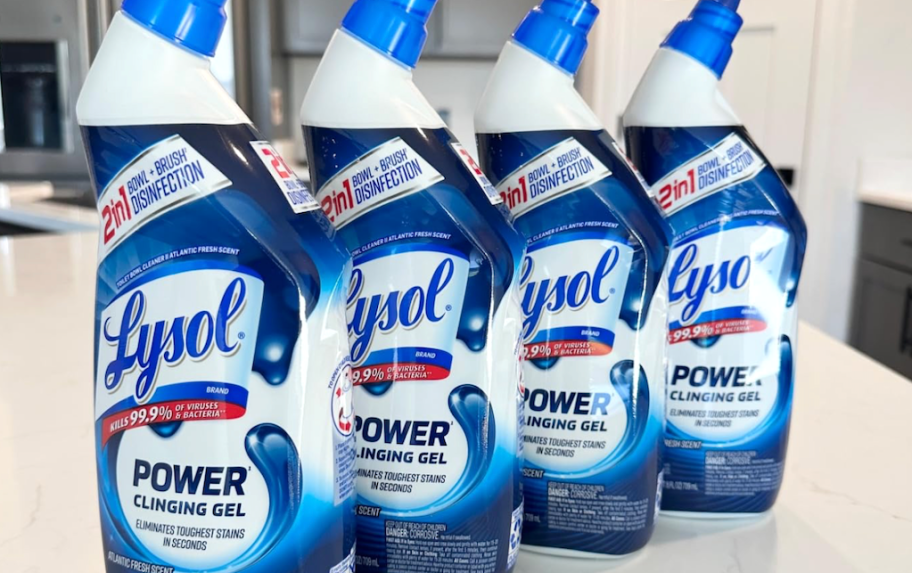 4 bottles of Lysol Toilet Bowl Cleaner