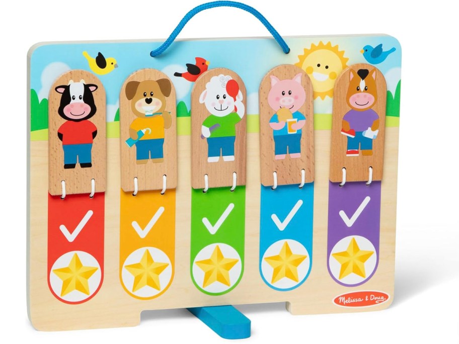 wooden melissa and doug chart toy