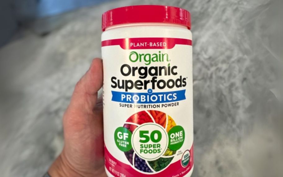 orgain probiotic greens powder berry flavor