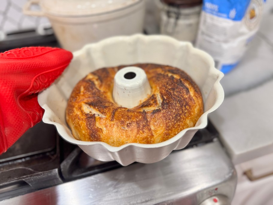 sourdough in a bundt pan