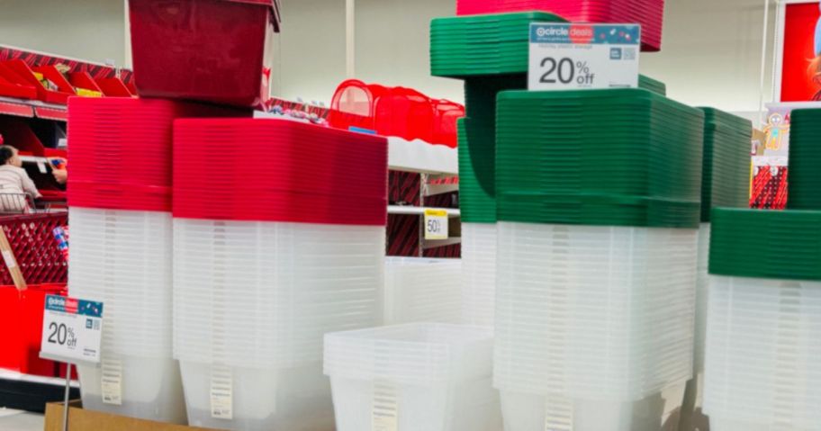 target storage bins in store