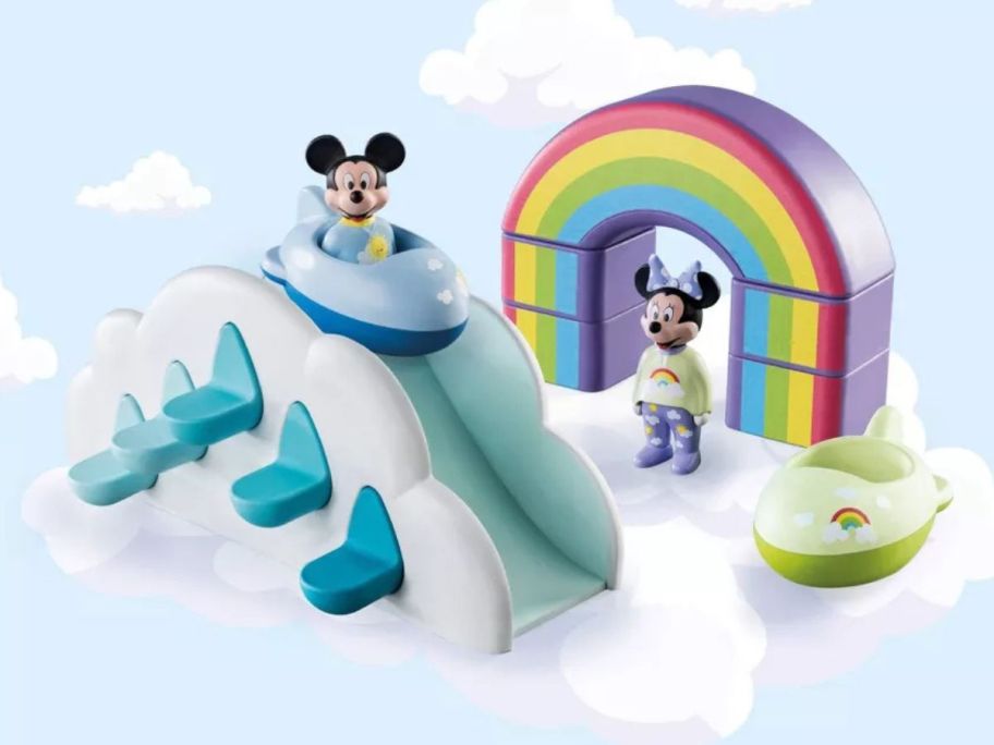 Playmobil 1.2.3. Disney Mickey & Minnie's Cloud Home in clouds
