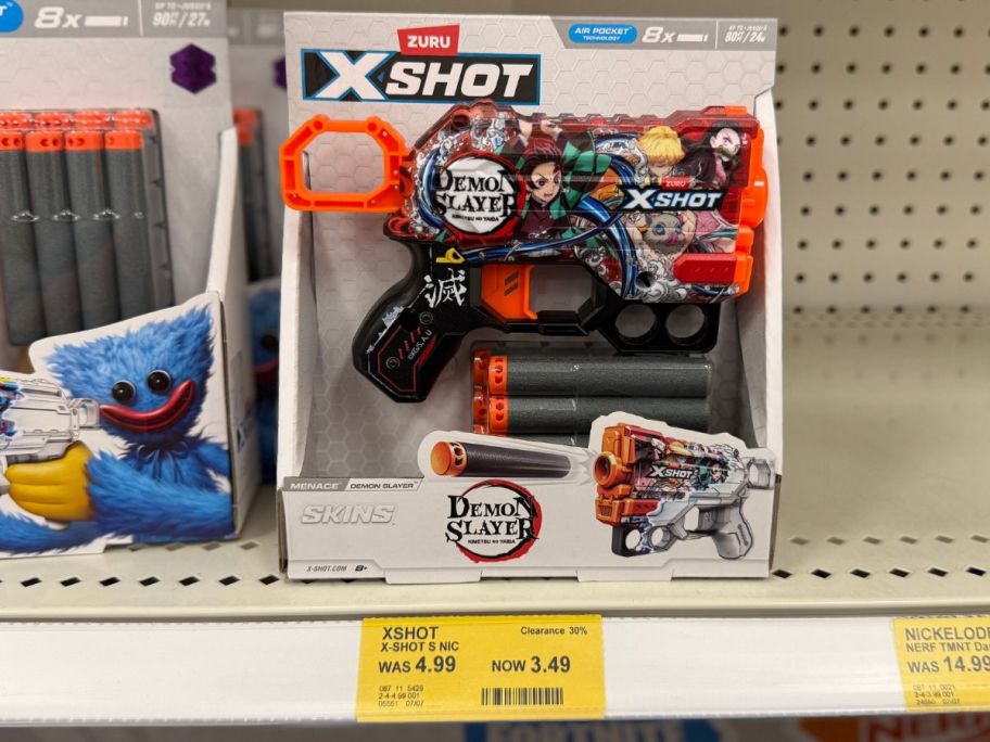 XShot Demon Slayer box on shelf in store