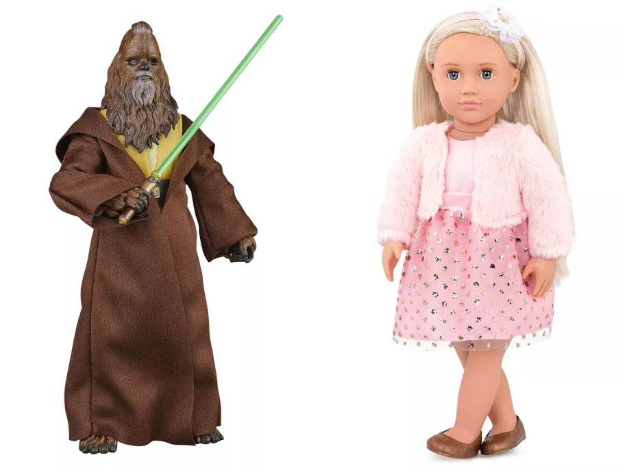 Star Wars The Black Series Jedi Master Kelnacca and Our Generation Millie 18" Fashion Doll
