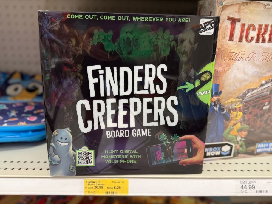 MGA Finders Creepers box on shelf in store
