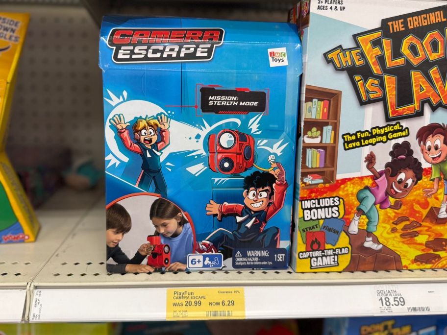 PlayFun Camera Escape box on shelf in store