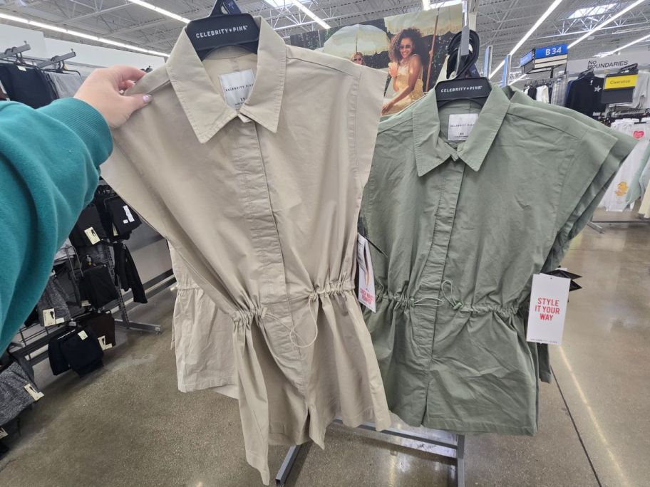 Celebrity Pink Juniors Short Sleeve Bungee Waist Romper