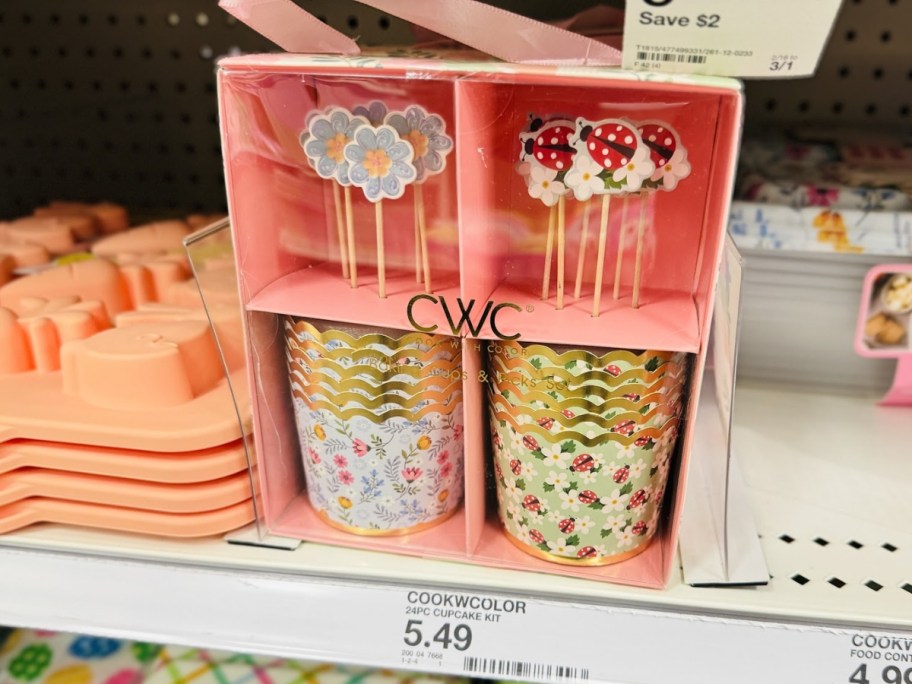 Cook with Color Floral & Lady Bug Cupcake 24-Piece Set