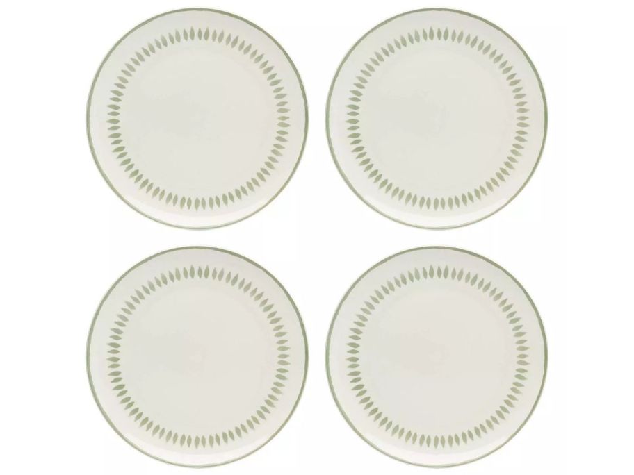 Food Network 4-Piece Aria Blue Dinner Plate Set stock image