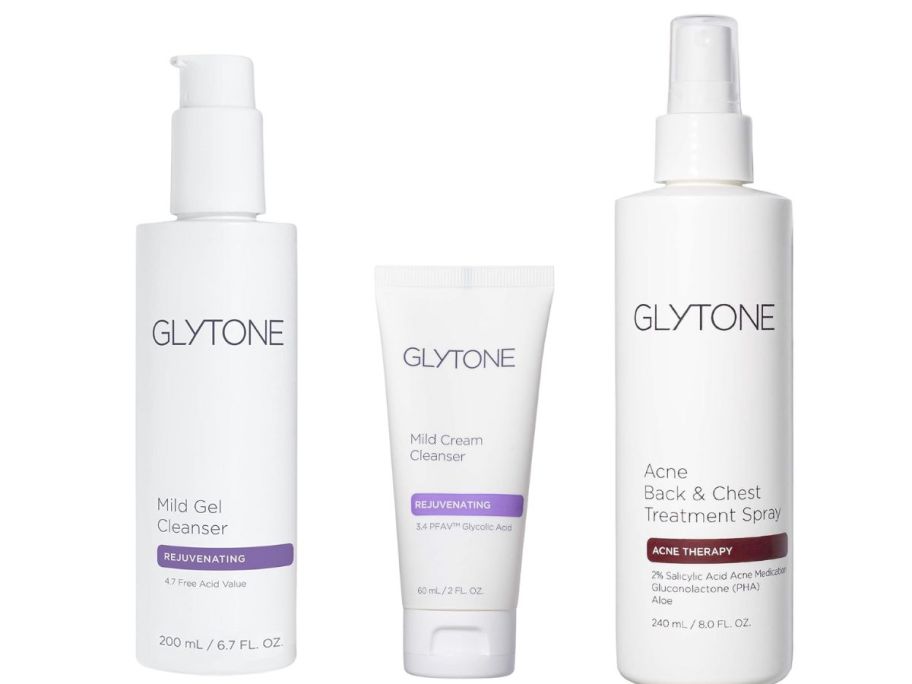 3 Glytone cleansers