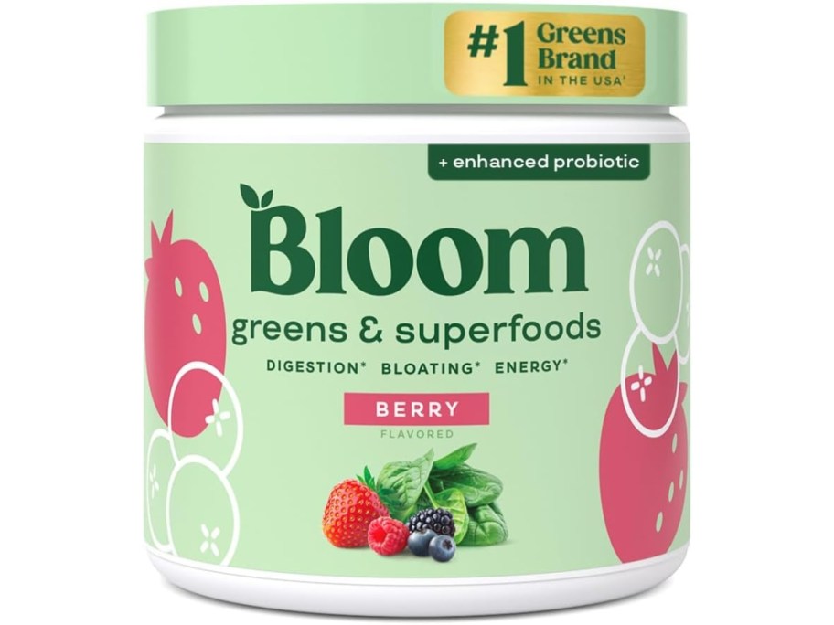 a Bloom Nutrition powder jar