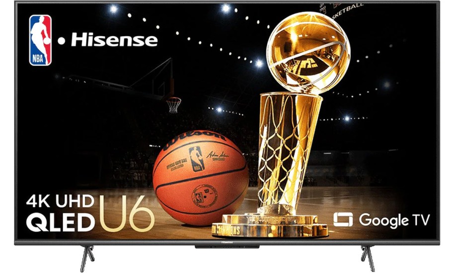 Hisense 75" ULED 4K UHD Google Smart TV stock image