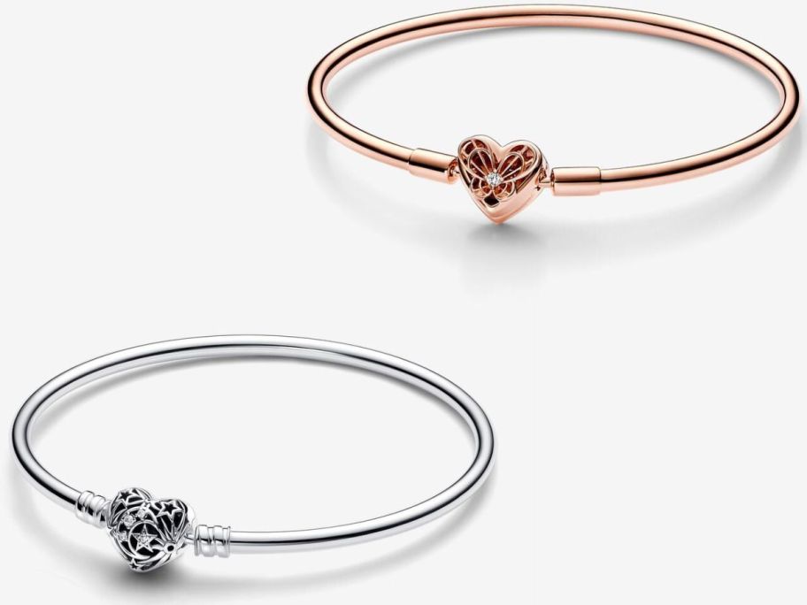 Stock images of two Pandora charm bracelets