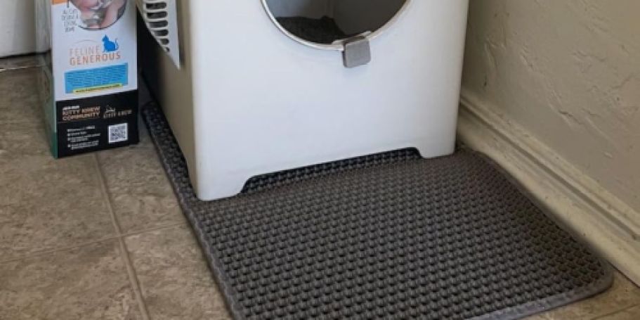 Double-Layer Cat Litter Mat Just $7.99 Shipped for Prime Members  – Traps Loose Litter