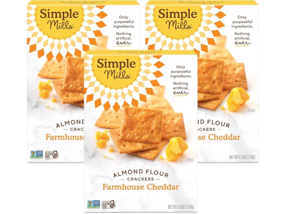 Simple Mills Farmhouse Cheddar Crackers 3-Pack
