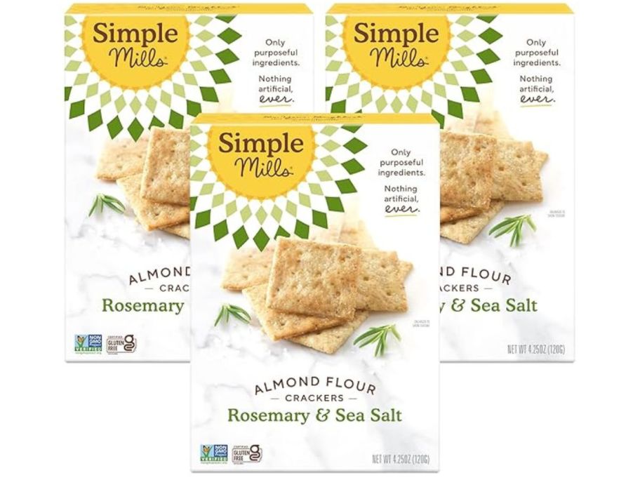 Simple Mills Pop Rosemary & Sea Salt Crackers 3-Pack