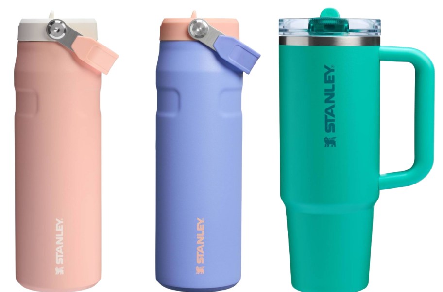 STanley tumblers displayed in different colors