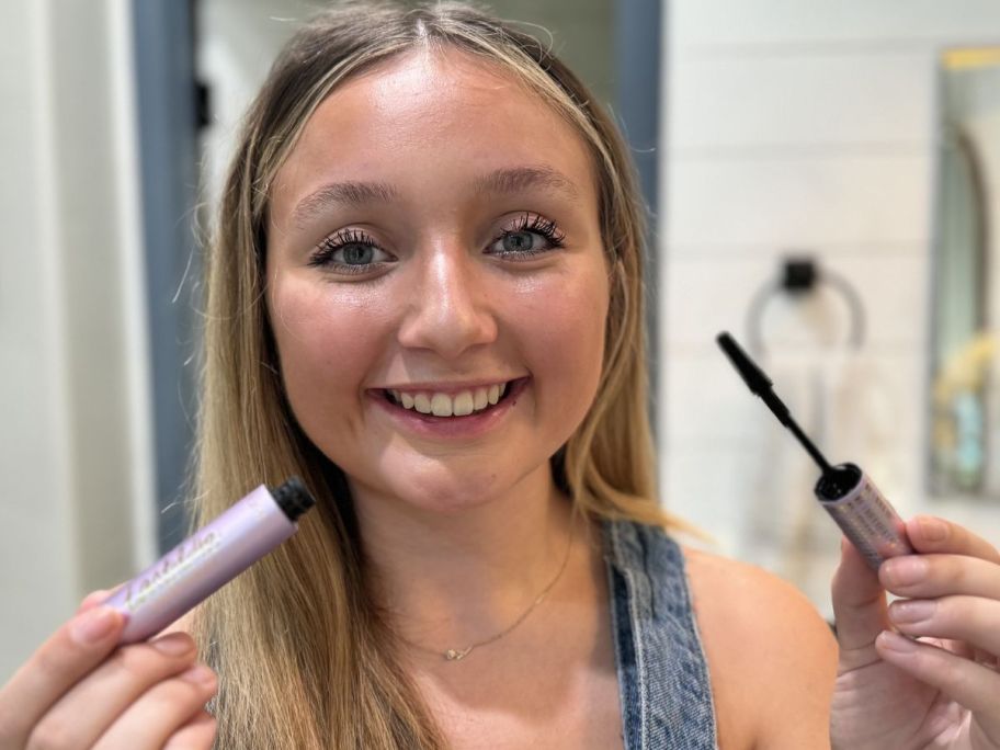 Teen girl wearing Tartelette Tubing Mascara