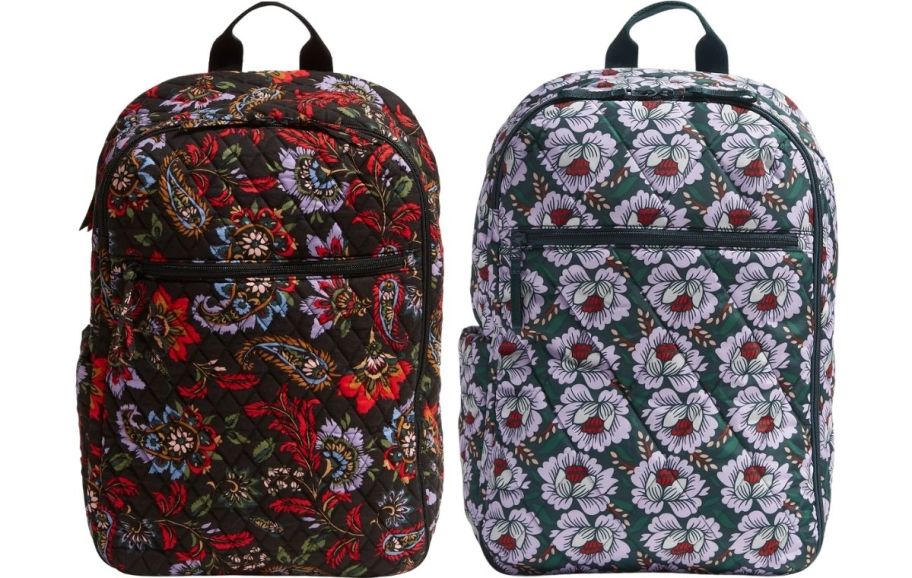 two quilted lay flat backpacks backpacks