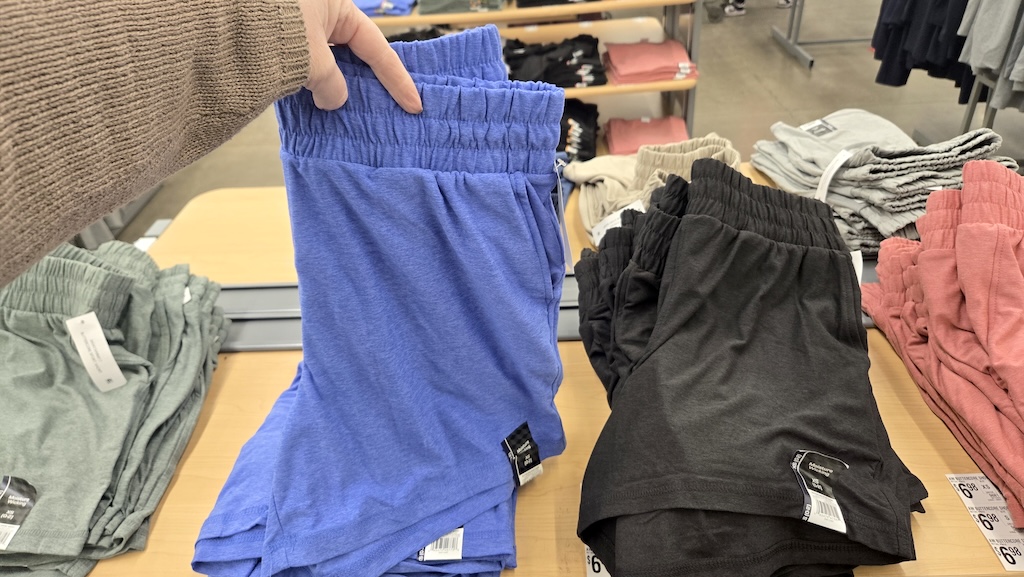 holding Walmart butter core shorts 