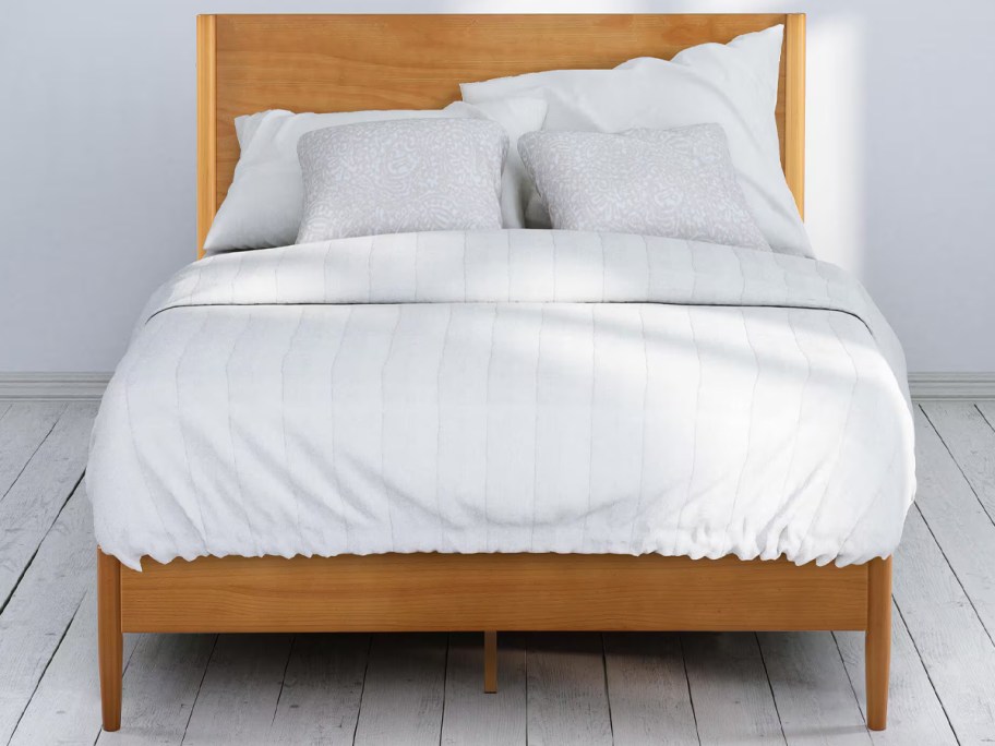 Zinus Brown Wood Frame Full Platform Bed