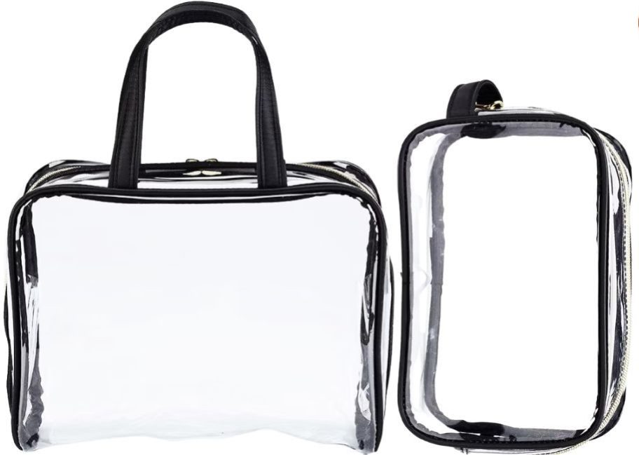 clear travel organizers and multivitamin boxes