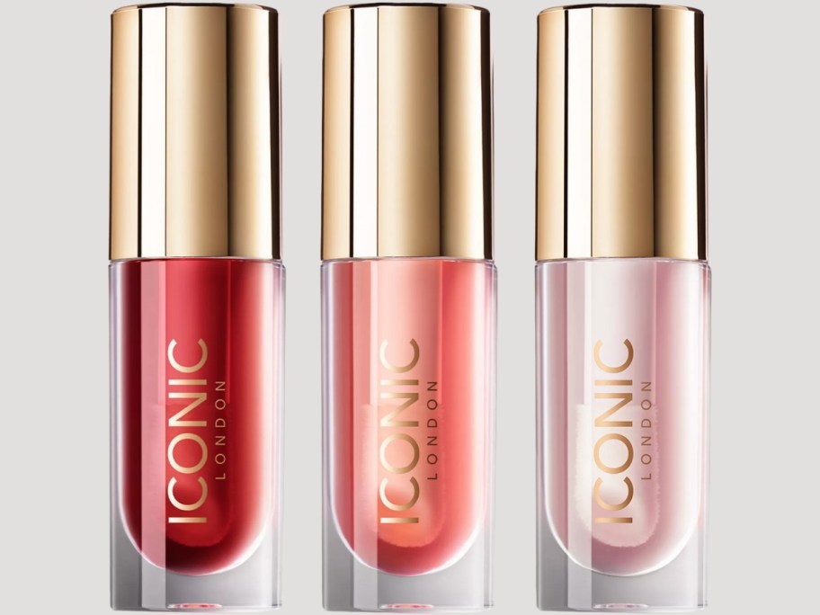 3 tubes of lip gloss
