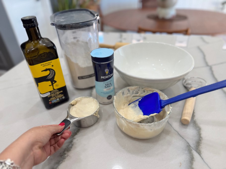 ingredients for tortillas on the counter 