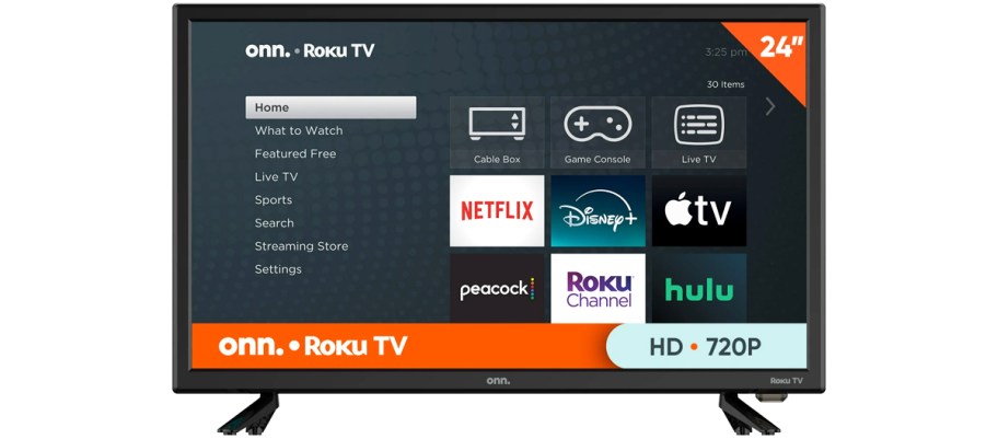onn. 24" LED Roku Smart TV stock image