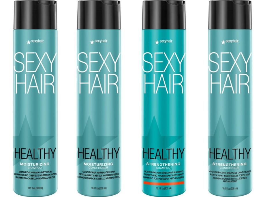 sexyhair shampoo and conditioner bottle stock images