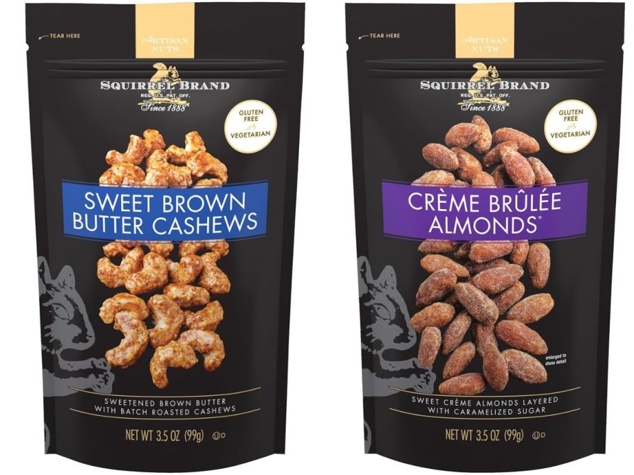 squirral brand nut bag stock images