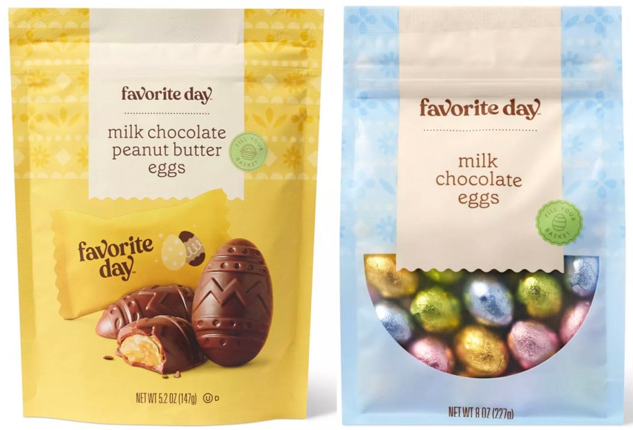 favorite day peanut butter eggs and candy coated eggs 