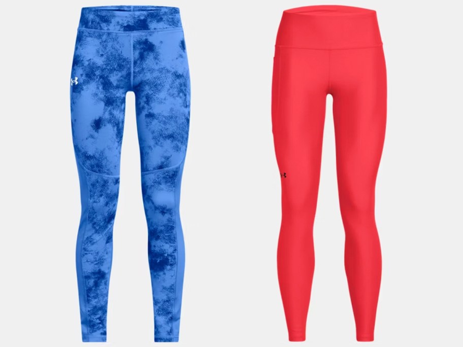 under armour blue and red leggings 