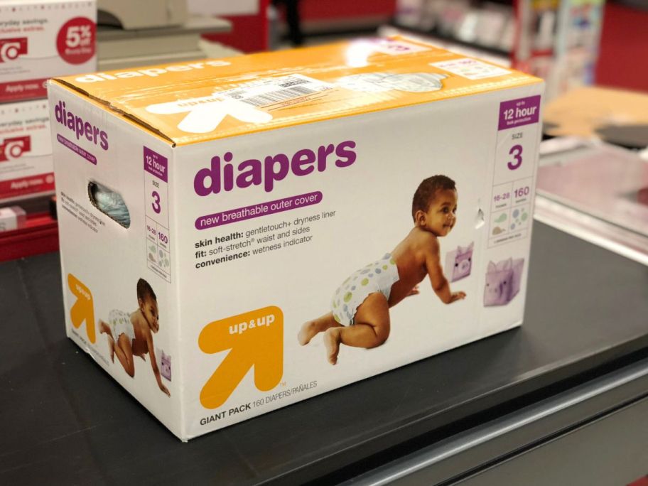 up and up diaper box at checkout