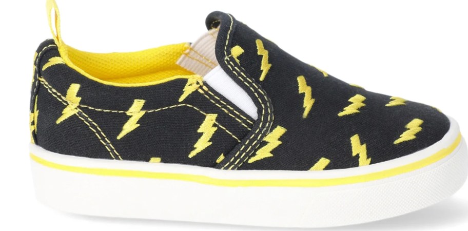 lightning bolt kids slip on shoe