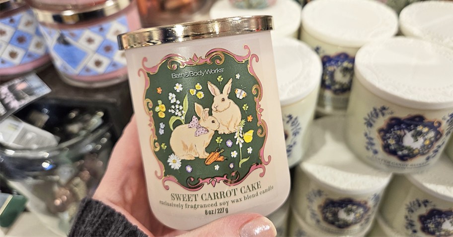 hand holding an easter candle