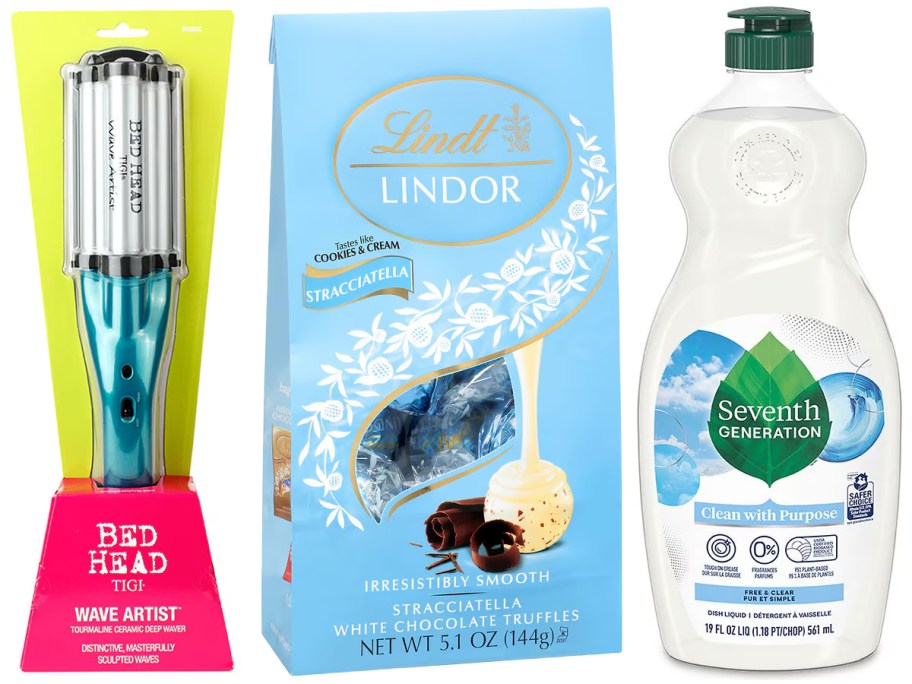 Bed Head Wave Artist Deep Hair Waver, Lindt Lindor Stracciatella White Chocolate Truffles, and Seventh Gene